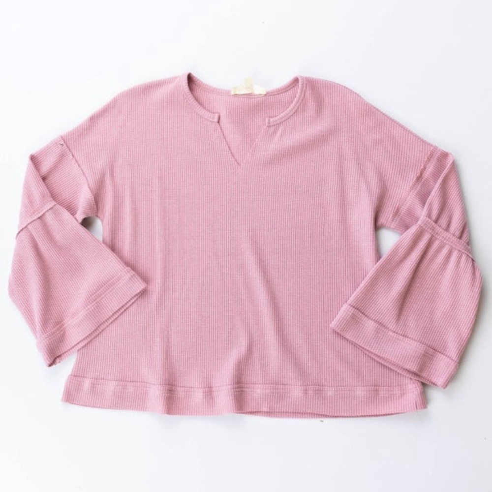Bell Sleeve V-Notch Top, BRAND NEW